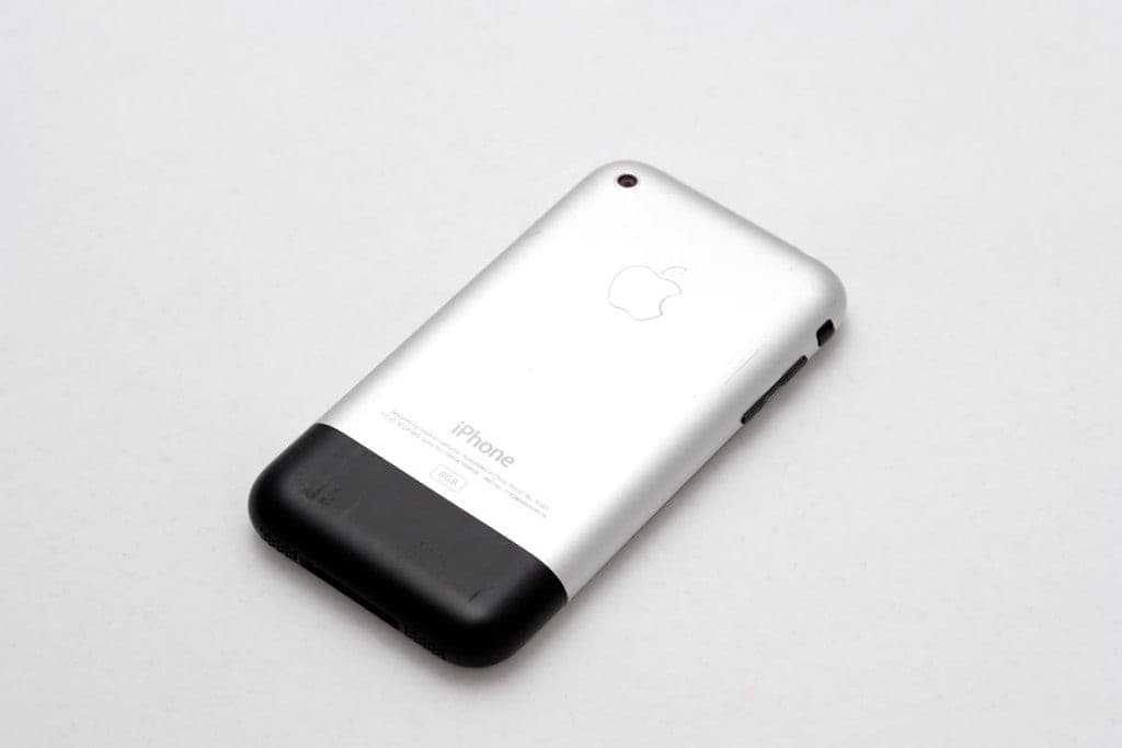 Original iPhone aluminum back with Apple logo