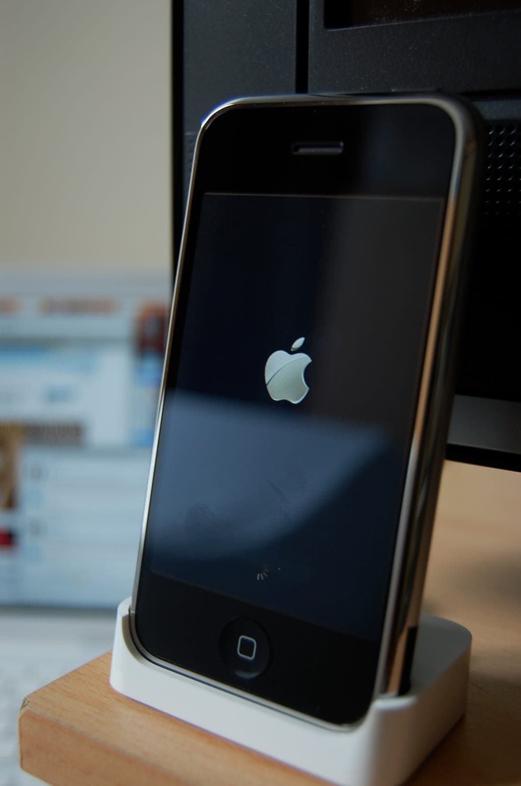 Original iPhone in its dock