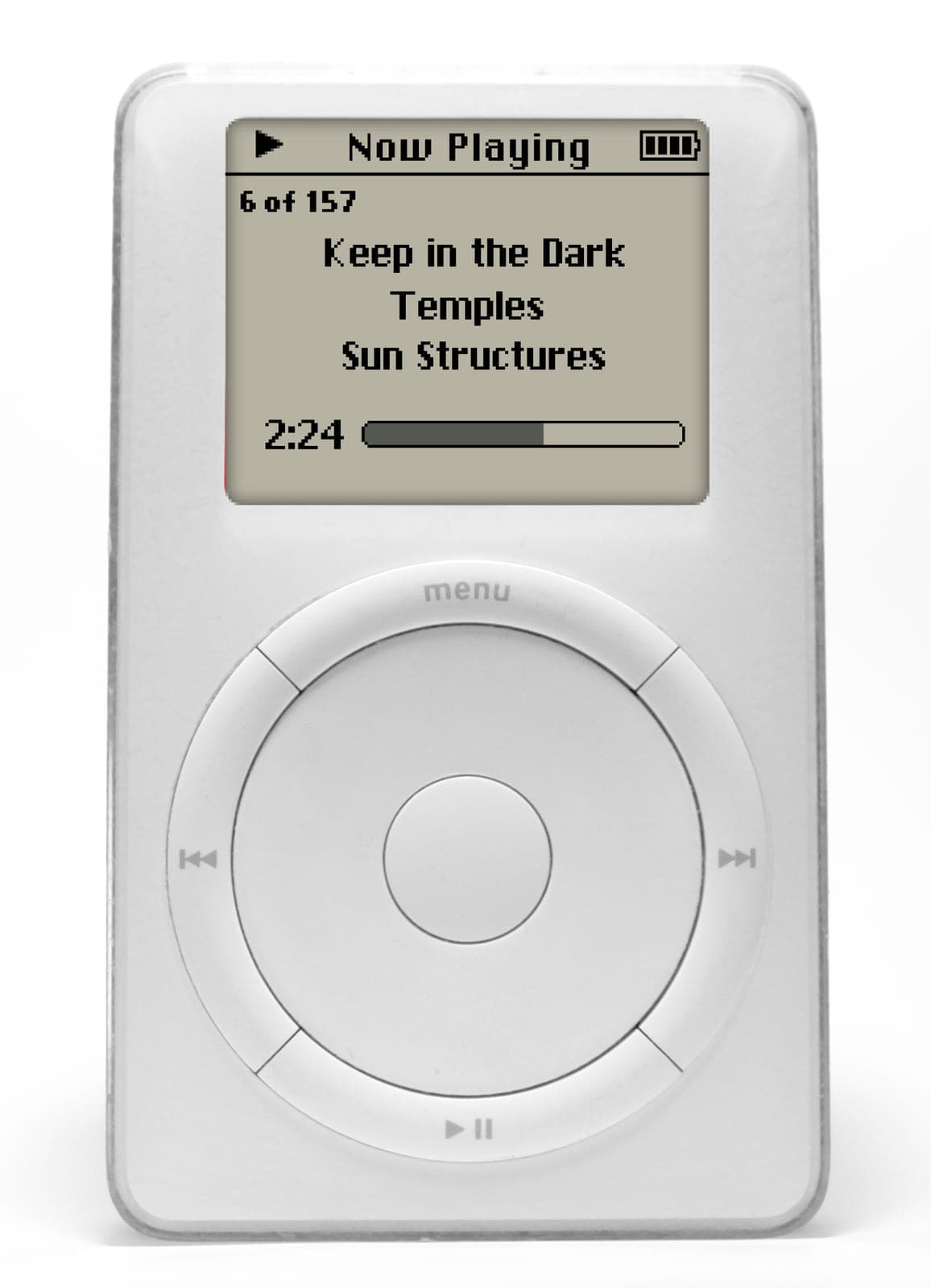 Original 2001 iPod with mechanical scroll wheel