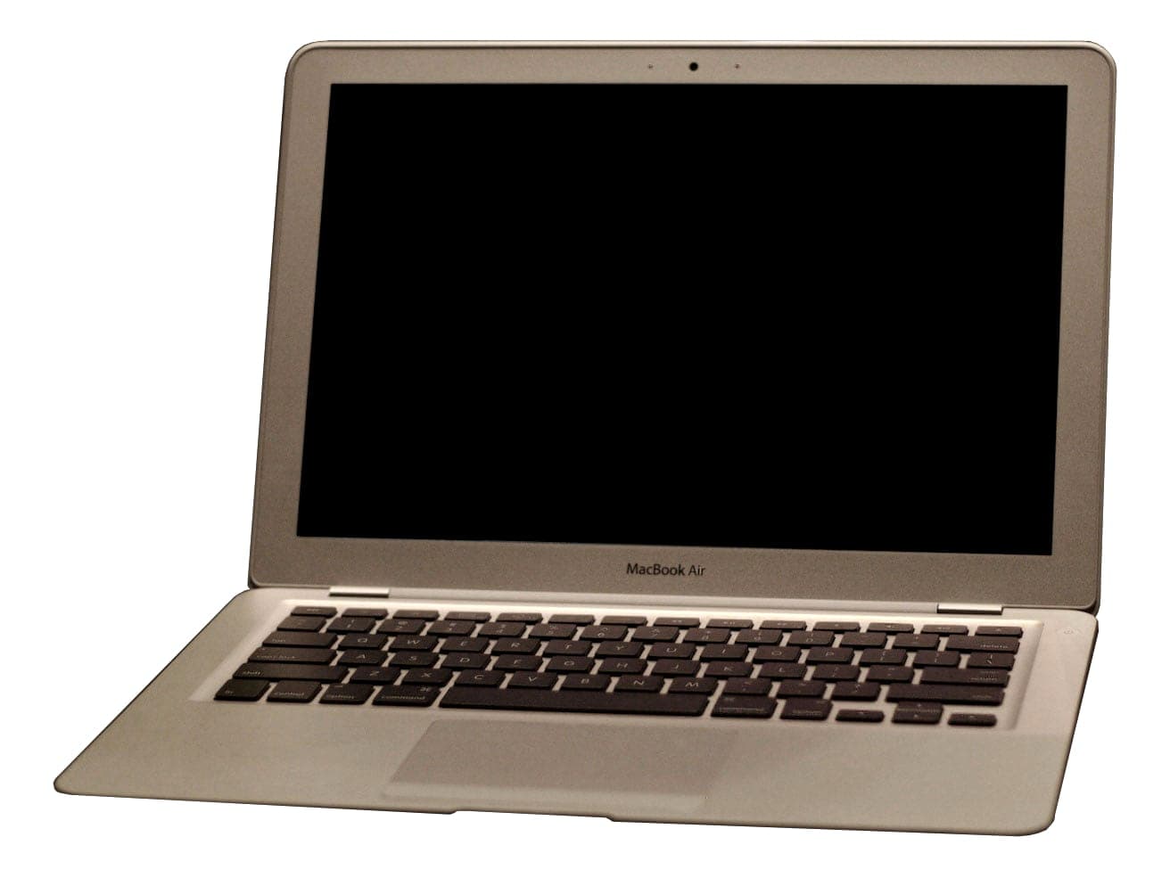 Original 2008 MacBook Air open in profile